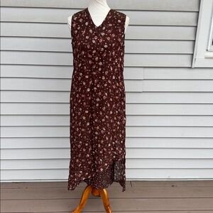 April Cornell Floral Sleeveless Maxi Dress Size M
